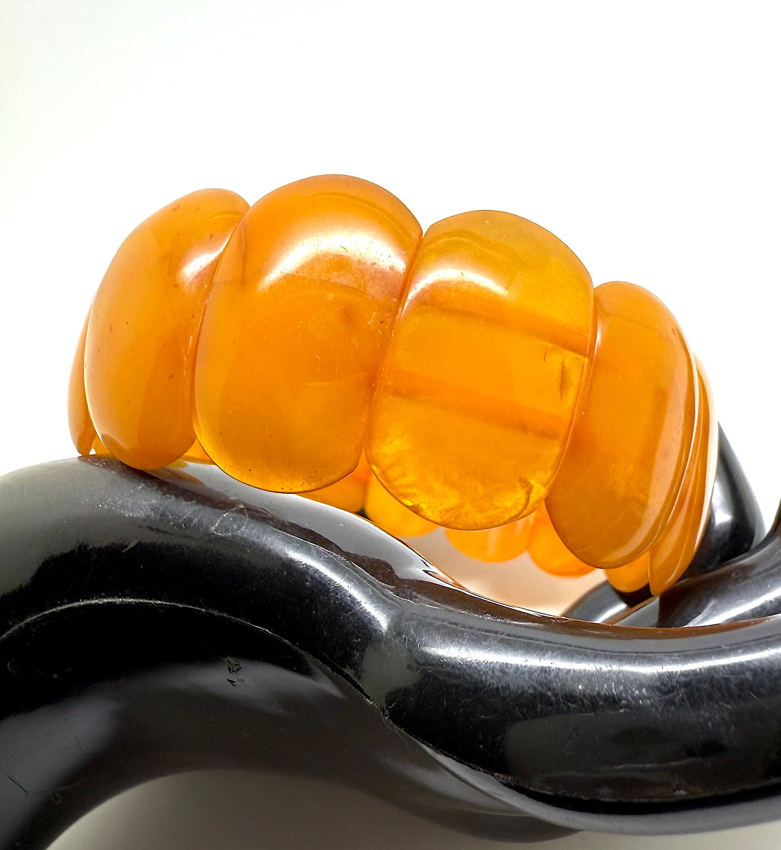Amazing Vintage Amber Cuff Bracelet - 3