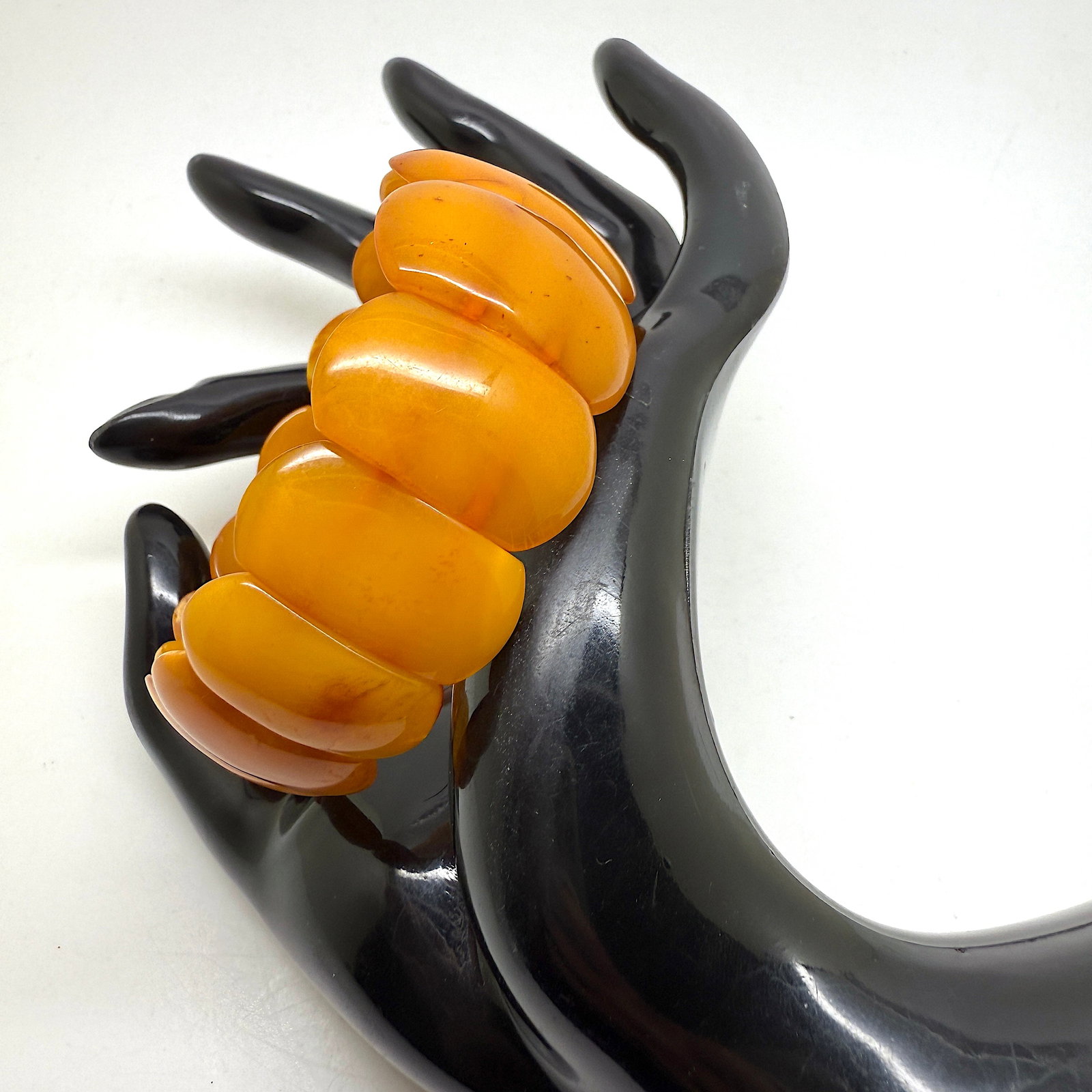 Amazing Vintage Amber Cuff Bracelet - 5