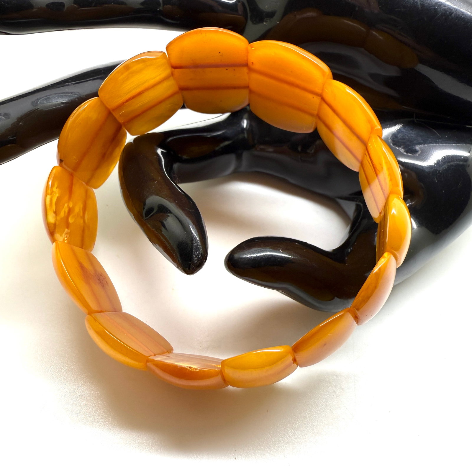 Amazing Vintage Amber Cuff Bracelet - 6