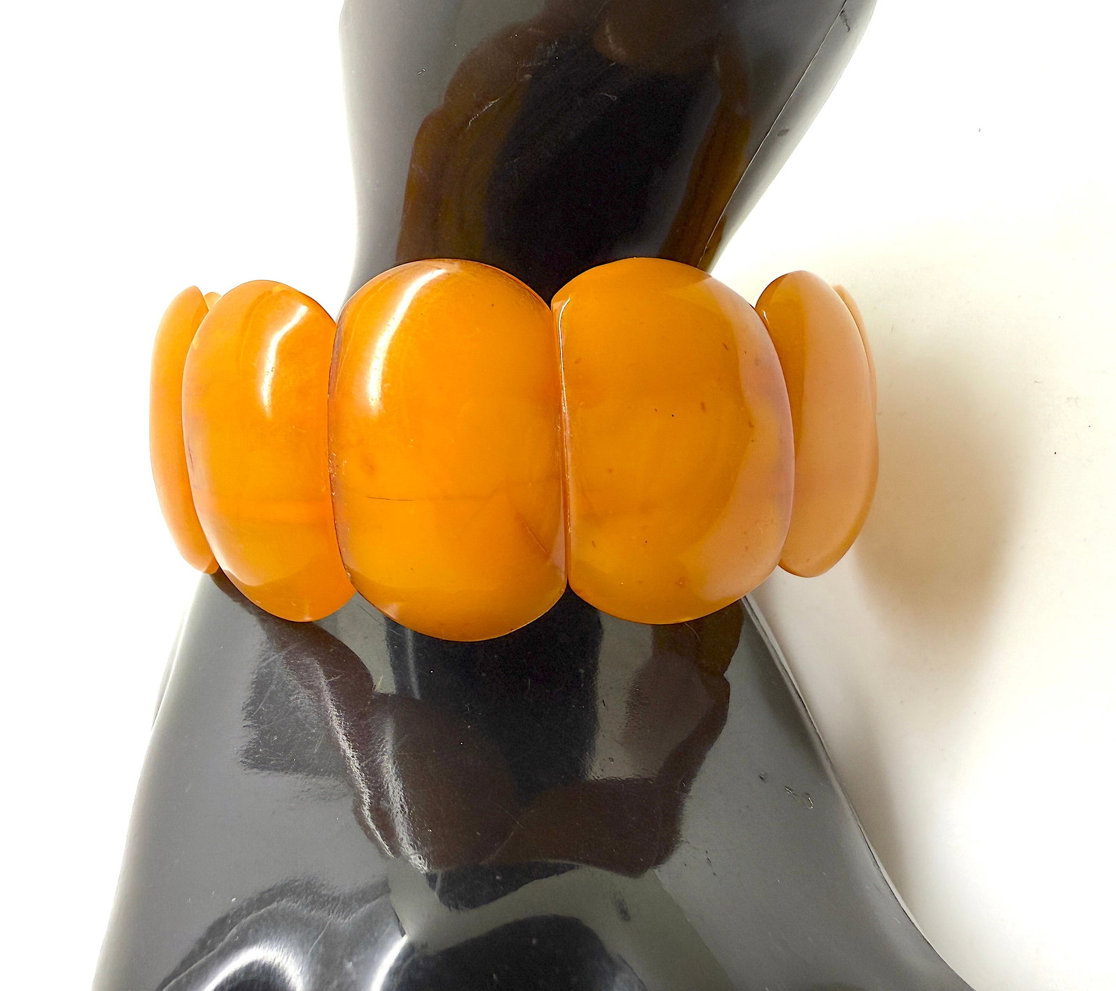 Amazing Vintage Amber Cuff Bracelet - 8