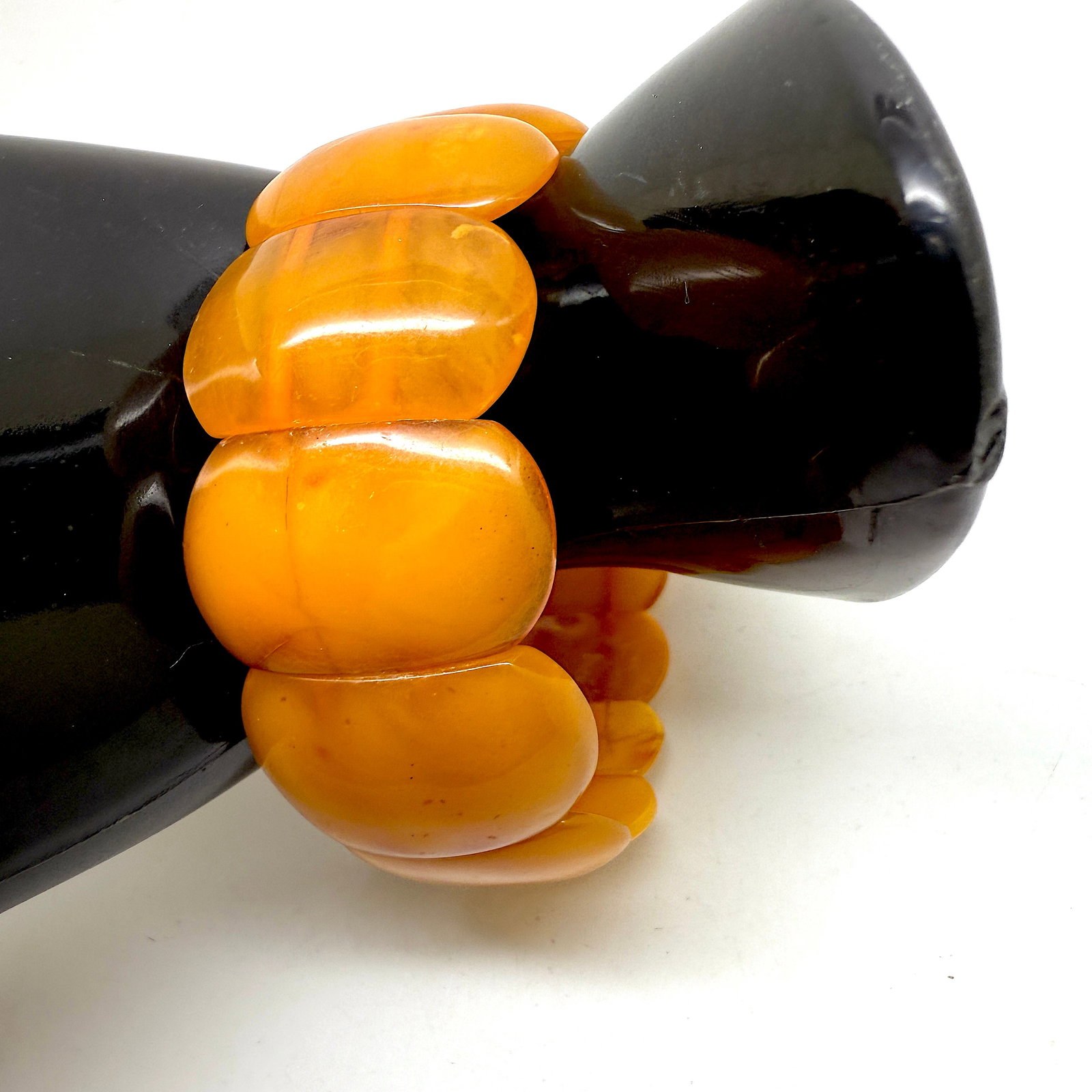 Amazing Vintage Amber Cuff Bracelet - 9