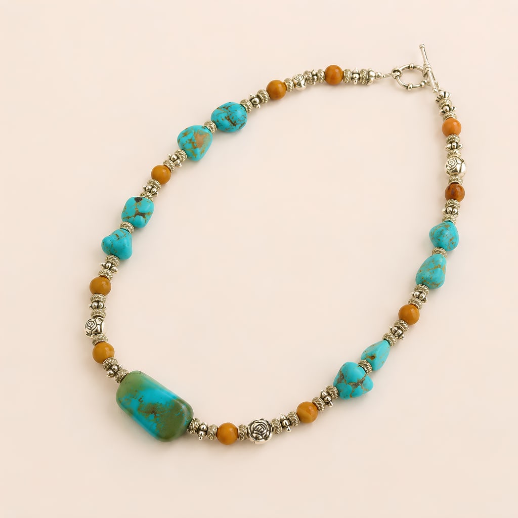 Western Necklace with Tibetan Silver - 4