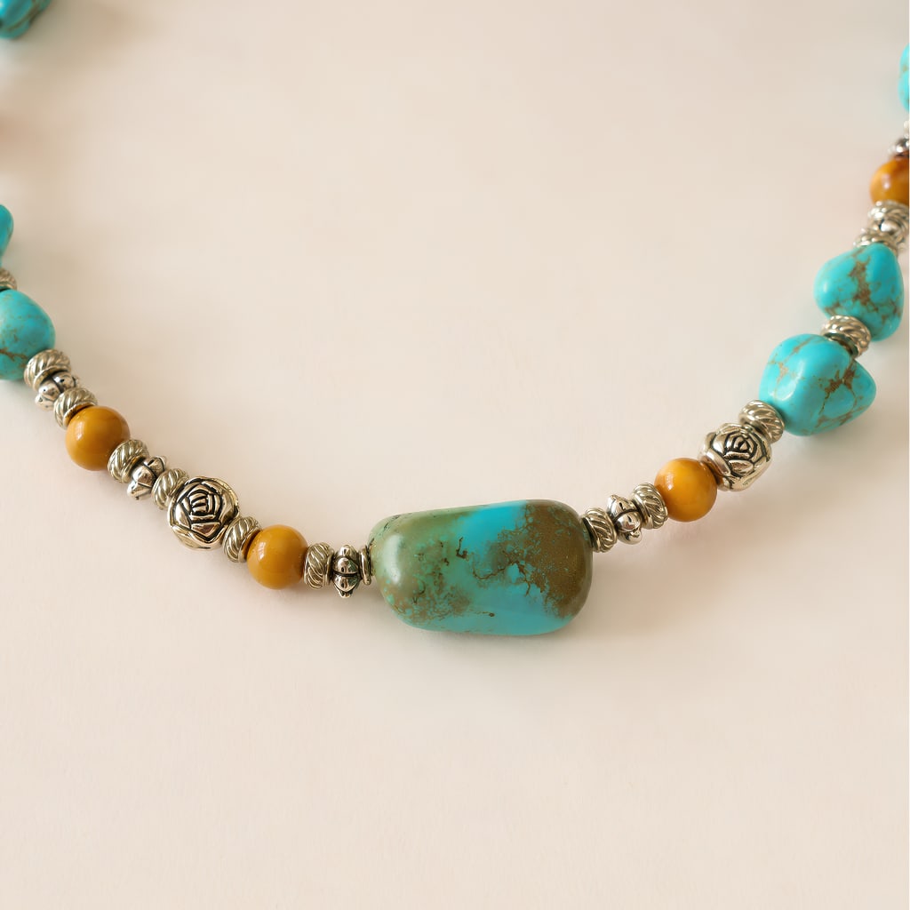 Western Necklace with Tibetan Silver - 8