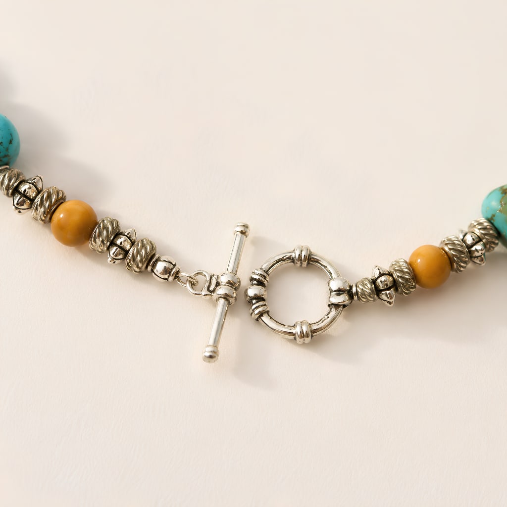 Western Necklace with Tibetan Silver - 9