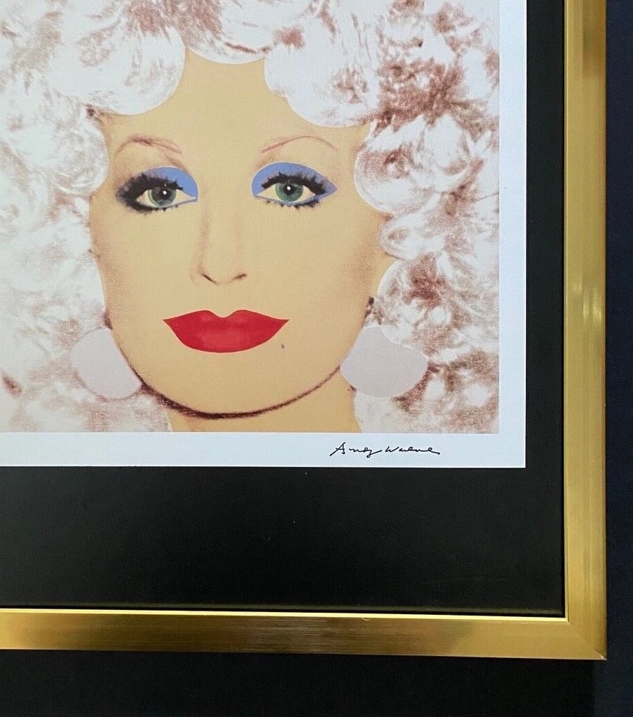 Andy Warhol Dolly Parton Signed 1984 Print Framed Ready to Hang - 3