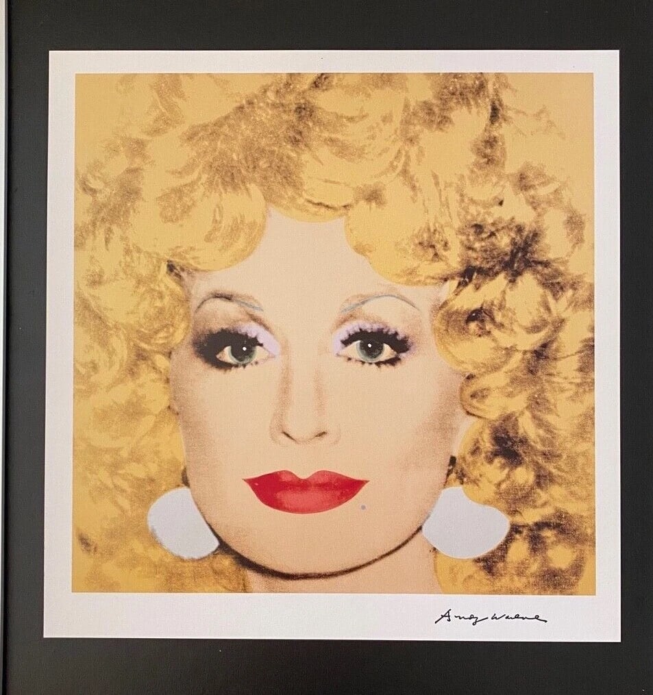 Andy Warhol Dolly Parton Signed 1984 Vintage Print Framed Pop Art Collector Piec - 2