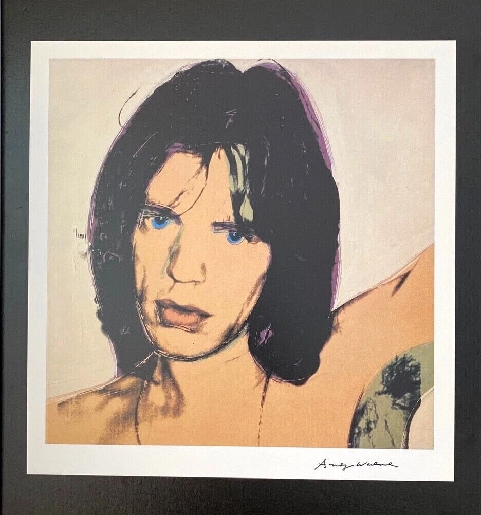 ANDY WARHOL Mick Jagger Signed 1984 Vintage Print Framed Pop Art Collector Piece - 2