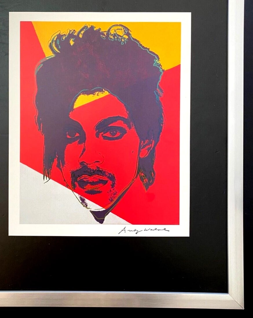 Andy Warhol Prince Signed 1984 Vintage Print Framed Pop Art Collector Piece - 3