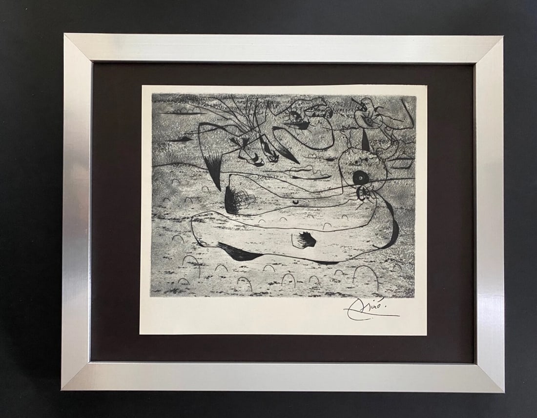 Joan Miro | Vintage 1958 Signed | Mounted & Framed Offset Lithograph (1 of 2)