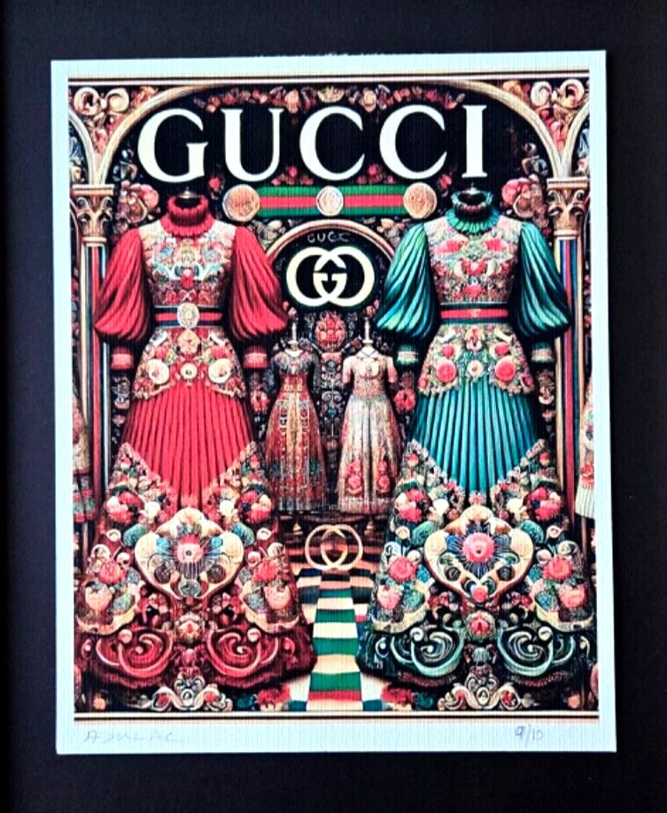 ALEXANDER DULAC | GUCCI Hand Signed Authentic Print COA Ready to Hang - 2