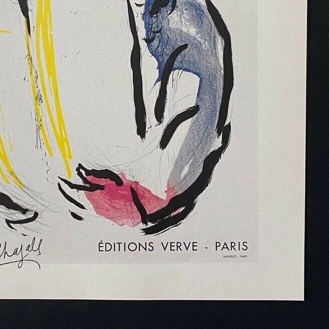 MARC CHAGALL | ORIGINAL VINTAGE 1975 | SIGNED PRINT | FREE FRAMING - 3