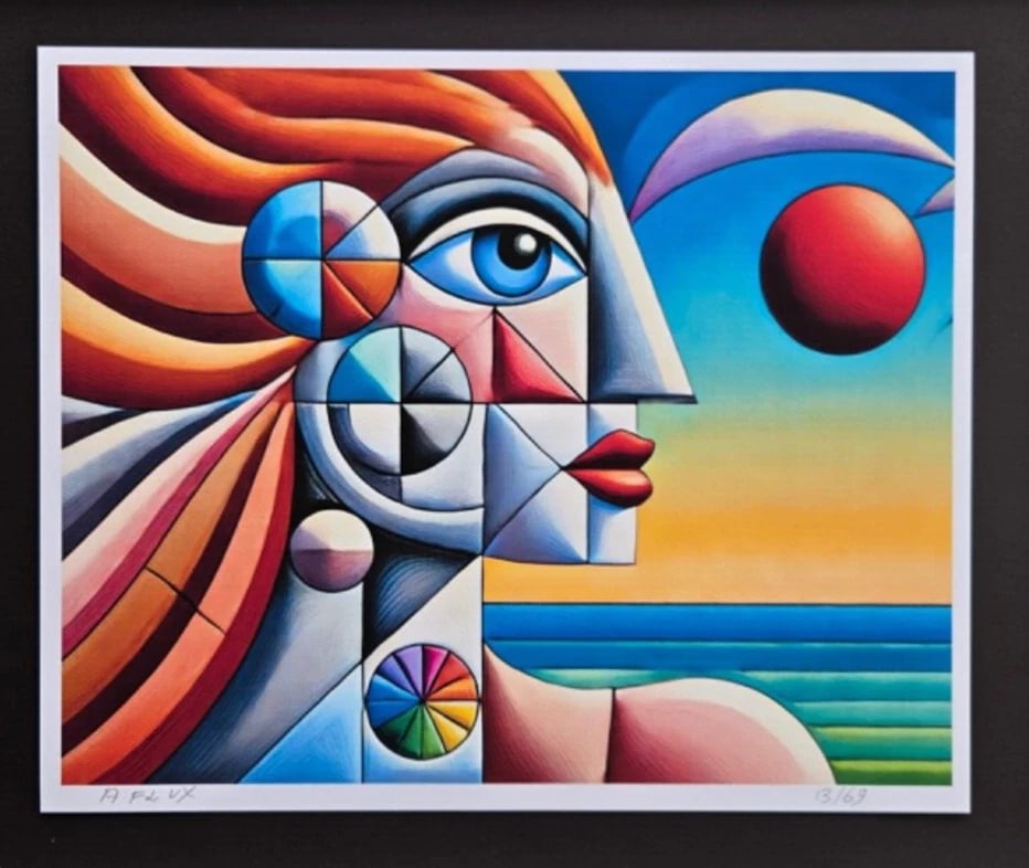 AIDAN FLUX | Hand Signed Authentic Print Framed "LOVE MY BOLD EMOTIONS" COA - 3