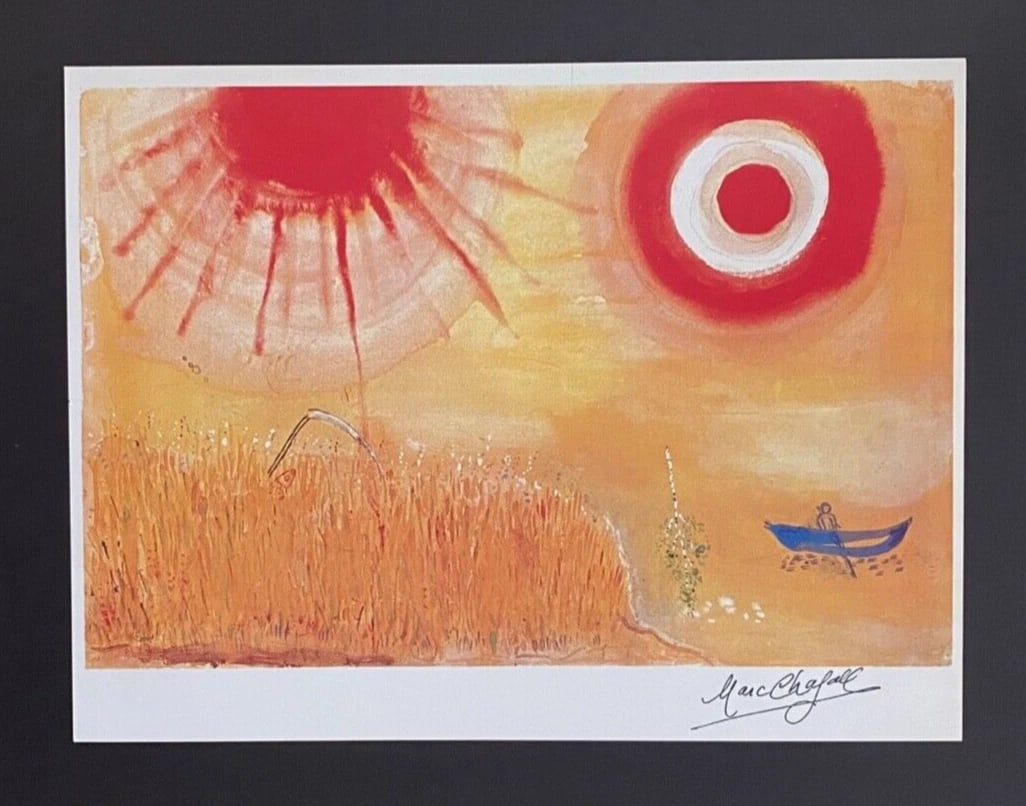 MARC CHAGALL | ORIGINAL VINTAGE 1975 PRINT | SIGNED | MOUNTED AND FRAMED - 2