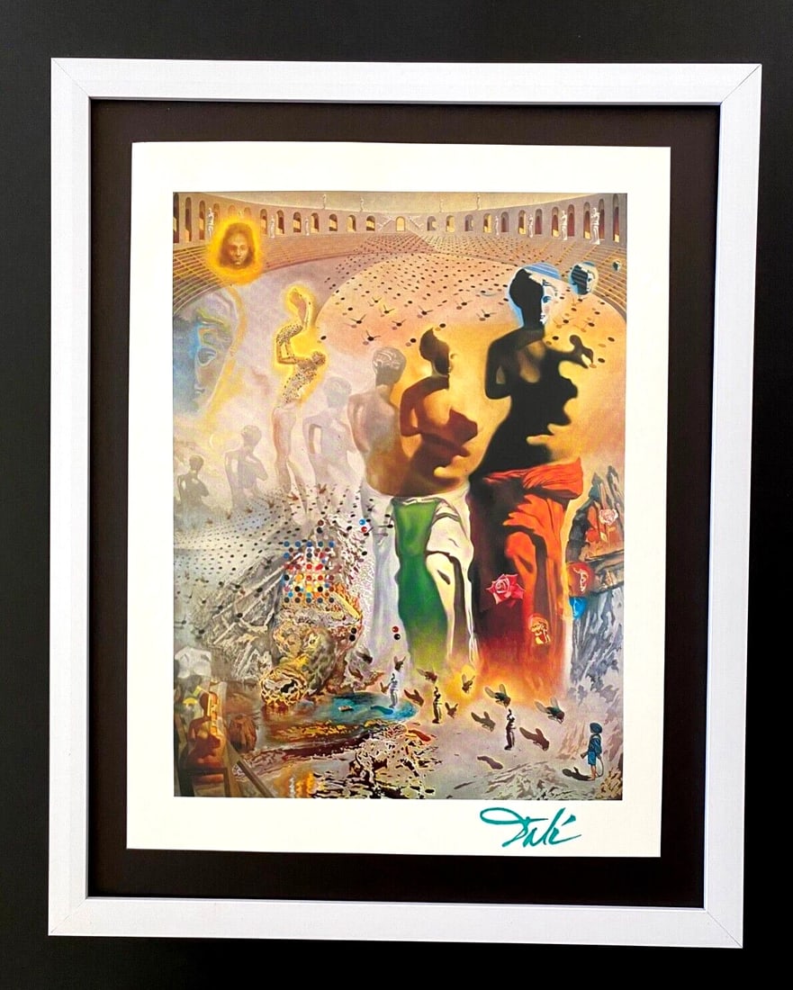 SALVADOR DALI | Vintage 1970 Signed | Framed Offset Lithograph | New Frame^ (1 of 2)