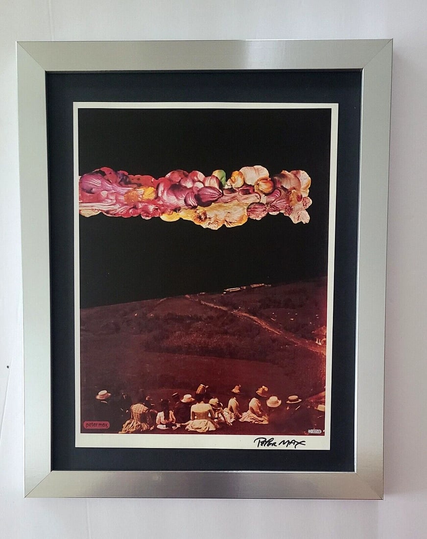 Peter Max | Vintage Print Signed | Mounted & Framed in New Silver (1 of 2)