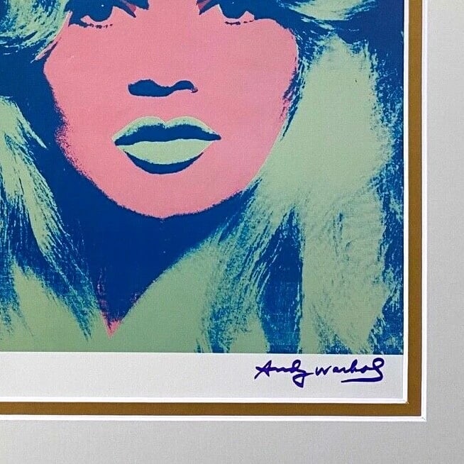 ANDY WARHOL 1984 SIGNED AWESOME BRIGITTE BARDOT PRINT DOUBLE MATTED AND FRAMED - 3