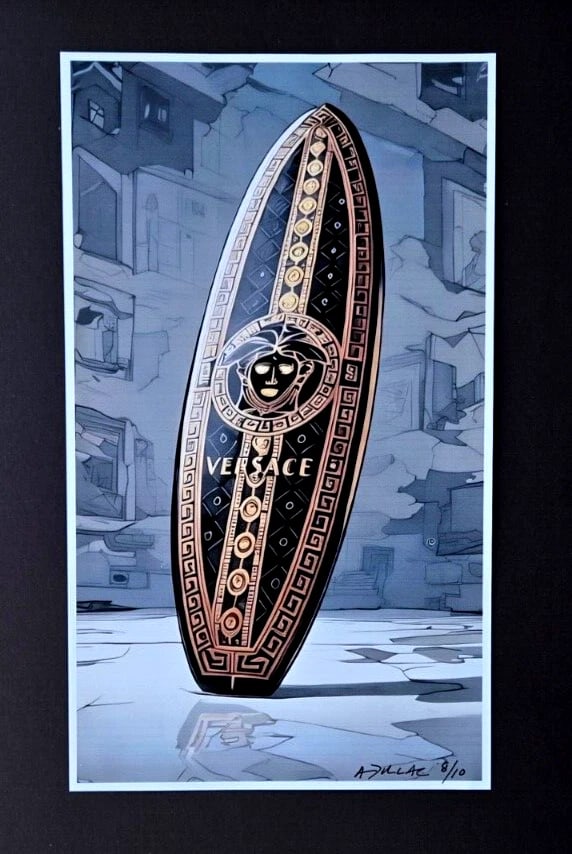 ALEXANDER DULAC | MY VERSACE LUXE SURFBOARD Hand Signed Authentic Only 10 COA - 3