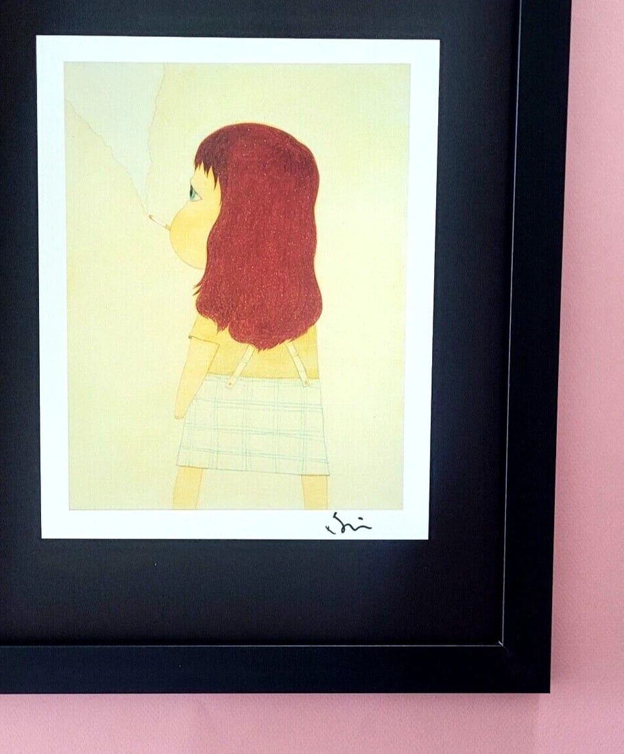 YOSHITOMO NARA | BEAUTIFUL PRINT FROM JAPAN | SIGNED MOUNTED AND FRAMED IN BLACK - 2