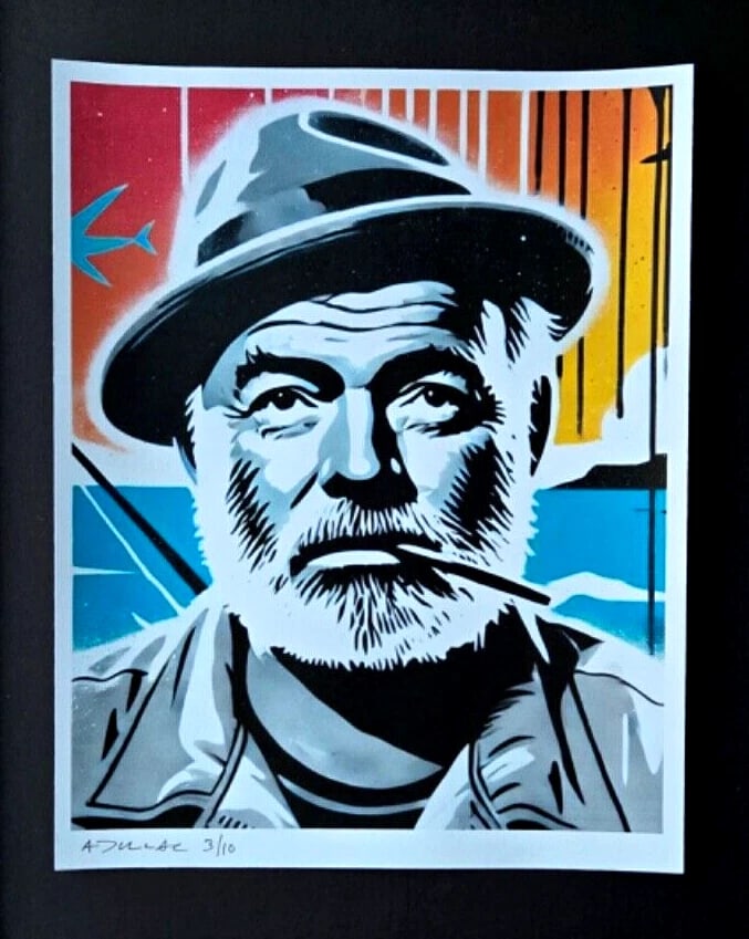 ALEXANDER DULAC | HEMINGWAY SOUL Hand Signed Authentic Print Edition of 10 COA - 2