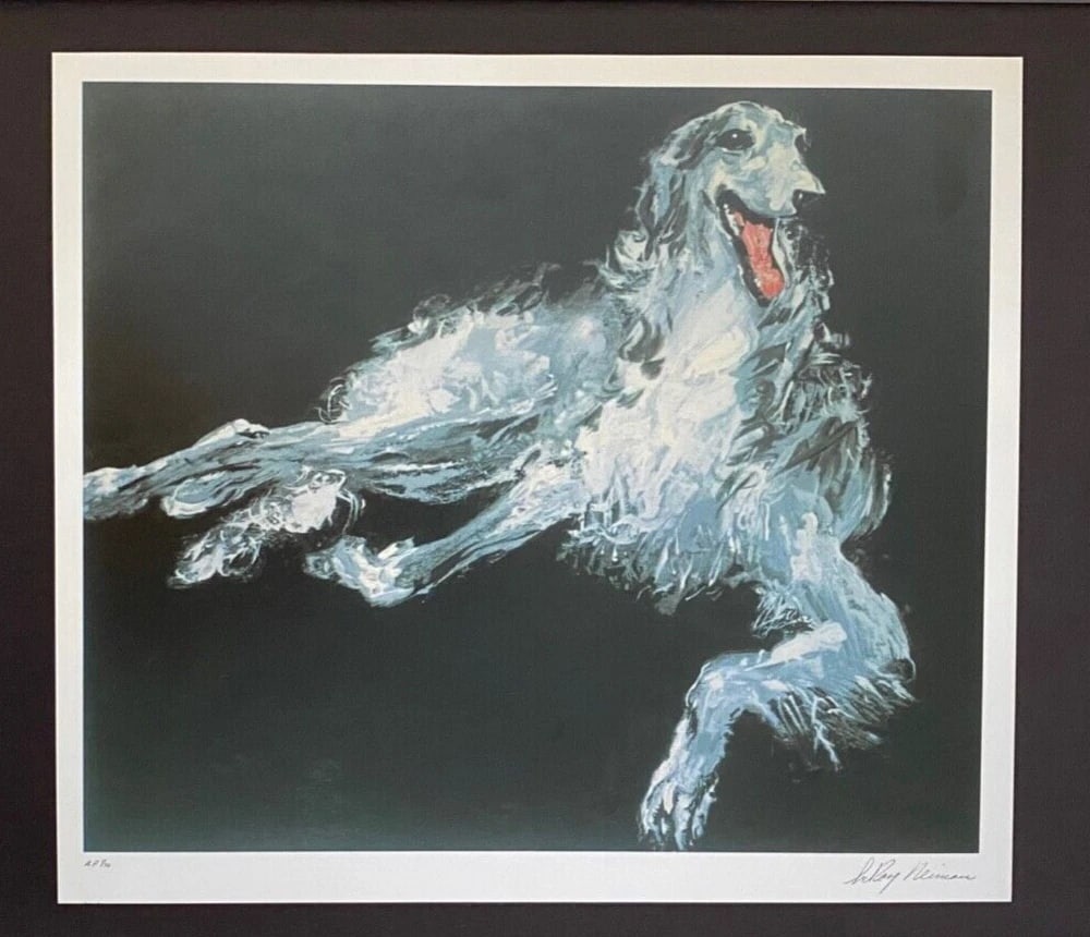 LeRoy Neiman " BORZOI " Signed Pop Art Mounted and Framed in New 11x14 - 2