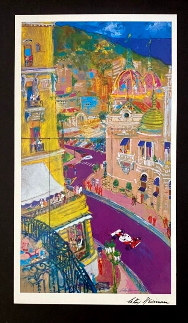 LeRoy Neiman " Monaco " Signed Pop Art Mounted and Framed in a New 11x14 - 2