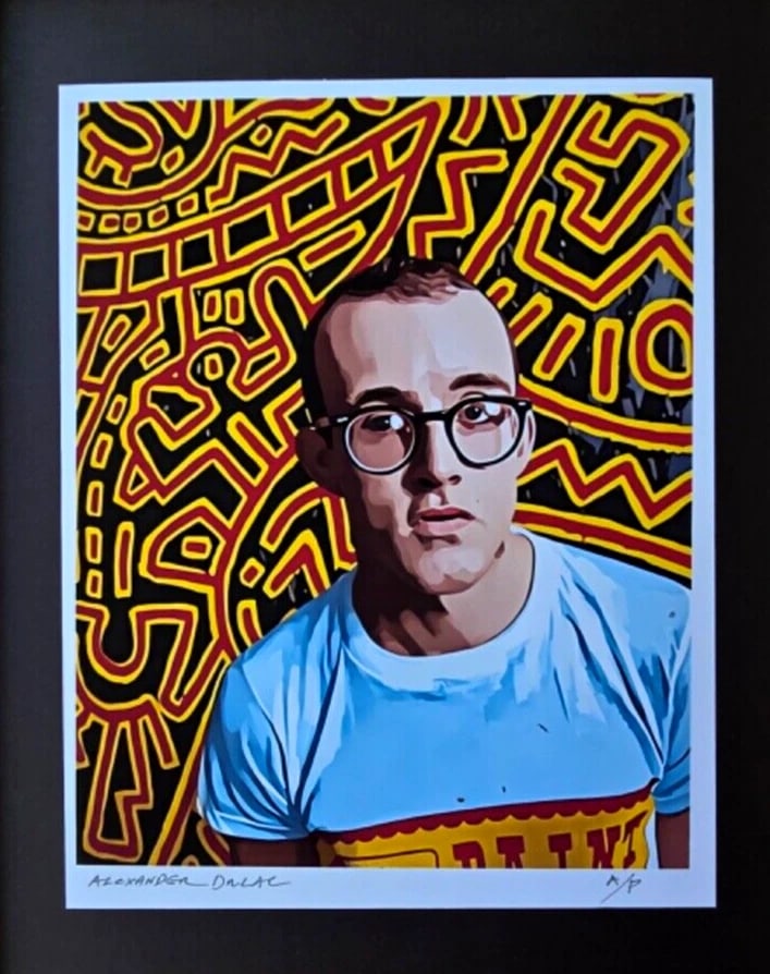 ALEXANDER DULAC | KEITH HARING Hand Signed Authentic Print E of 10 | COA - 4