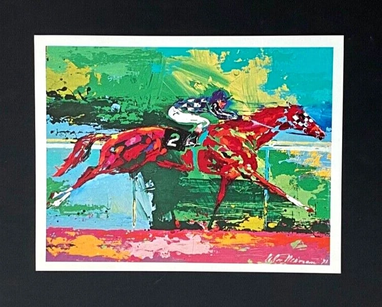 LeRoy Neiman "SECRETARIAT" 1974 Signed Pop Art Print Framed New 11x14 LS - 2