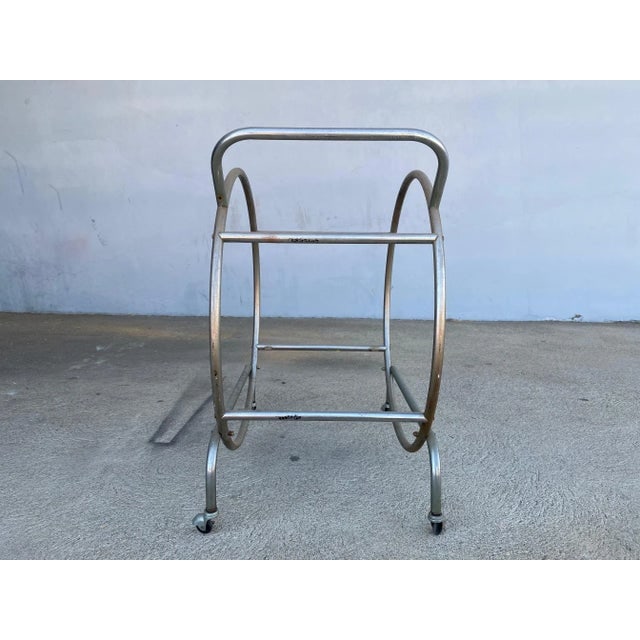 1930s Bauhaus Inspired Art Deco Chrome Tubular Bar Cart - 3