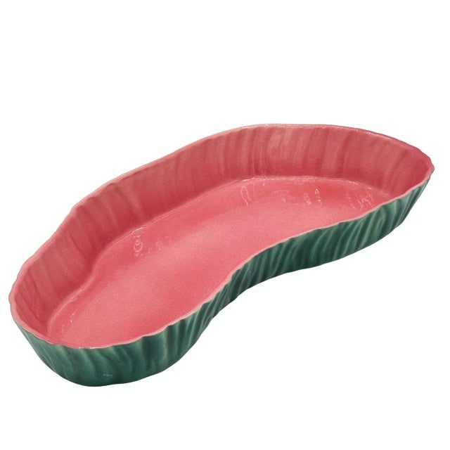 Mid-Century Ceramic Flamingo Figurine Set in Tropical Pond Tray by Maddux - 8