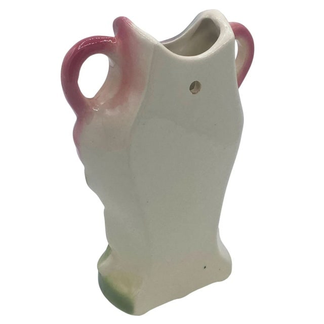 Mid-Century Ceramic California Pottery Tropical Flamingo Flower Wall Vase - 4