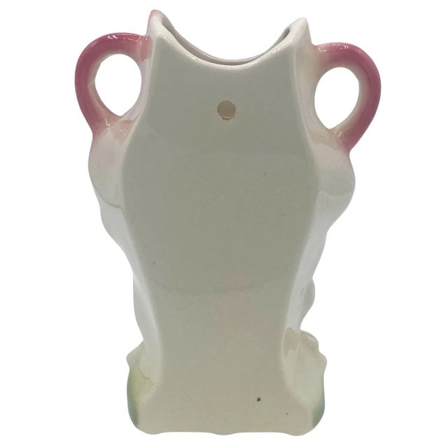 Mid-Century Ceramic California Pottery Tropical Flamingo Flower Wall Vase - 5