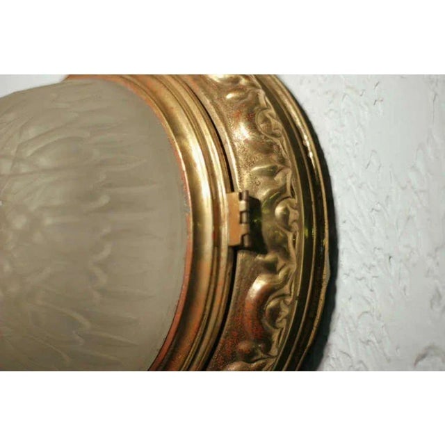 1930s Bronze Dome Ceiling or Wall Light Fixture, 2 Avail. - 3