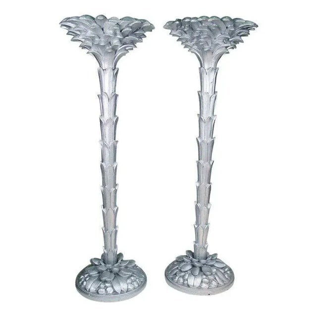 1930sFrench Torch√®re Floor Lamps in the Manner of Serge Roche - a Pair - 4