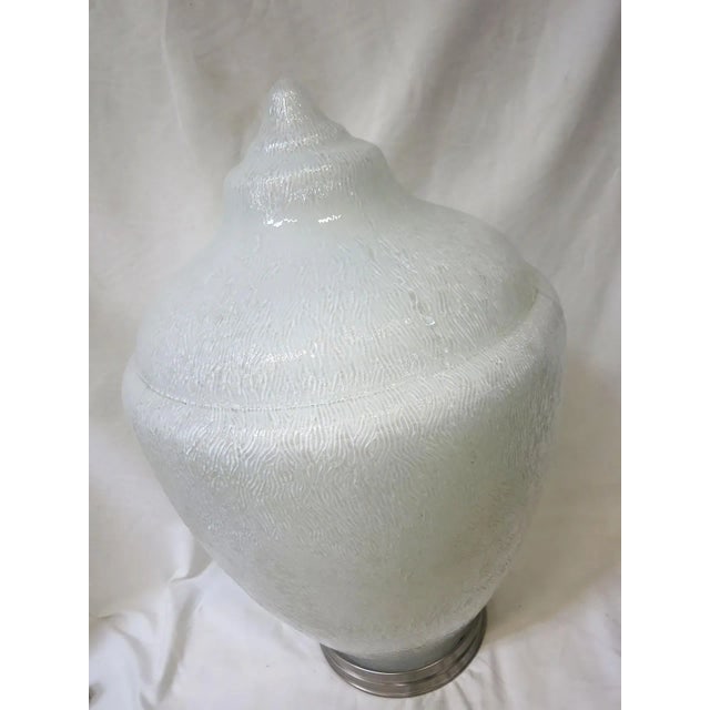 Tall Art Deco Acorn Ceiling Glass Globe Pendant - 3