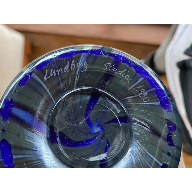 Iridescent 7 Color Art Glass Vase by Lundberg Studio - 8