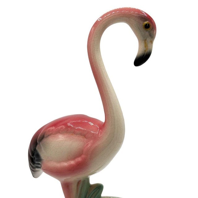 1950s Mid-Century Matching Pink Flamingo Ceramic Tabletop Vase Set by Brad Keeler, A Pair - 10