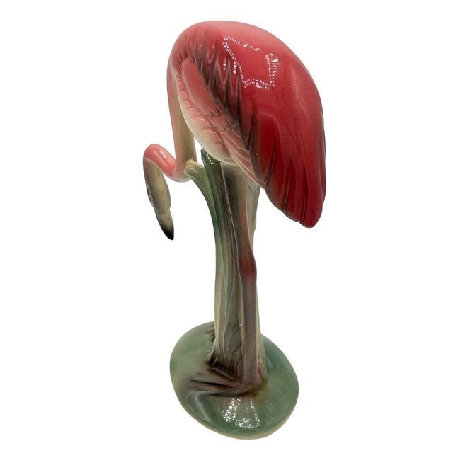 1950s Mid-Century Matching Pink Flamingo Ceramic Tabletop Vase Set by Brad Keeler, A Pair - 5