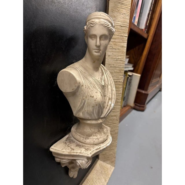 1990s Framed Bust Sculpture 3D Framed Classical Style Art Male and Female Figure- Pair - 4