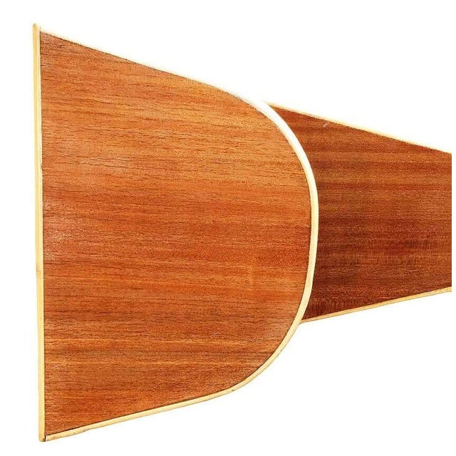 1950s Restored Mid-Century 3-Tier Wedge Side Lamp Table W/ Mahogany Tops - 9