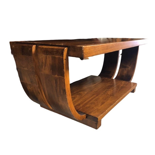 1930s Art Deco 2-Tier Mahogany Coffee Table by Brown Saltman Attributed to Gilbert Rohde - 4
