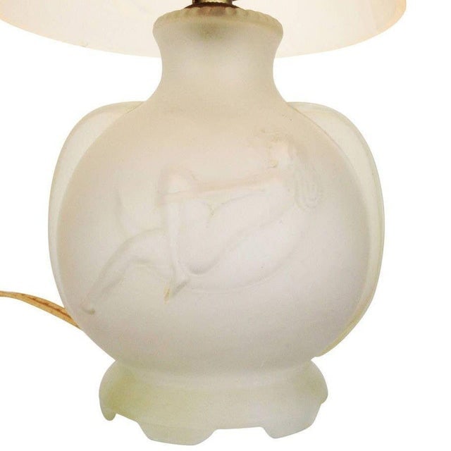 1984 Art Deco Lay by the Stars Crescent Moon Boudoir Glass Lamp by Sarsaparilla - 6