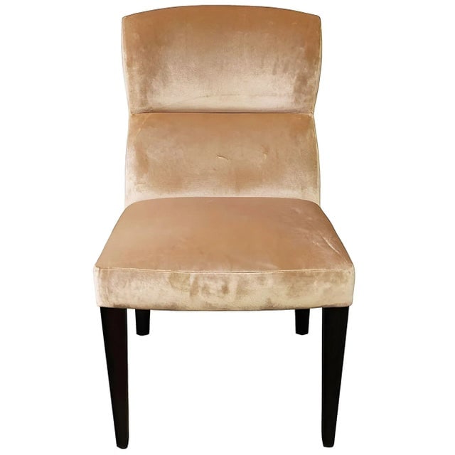 1990s Dakota Jackson "Oh!" Velvet Side Chair - 2