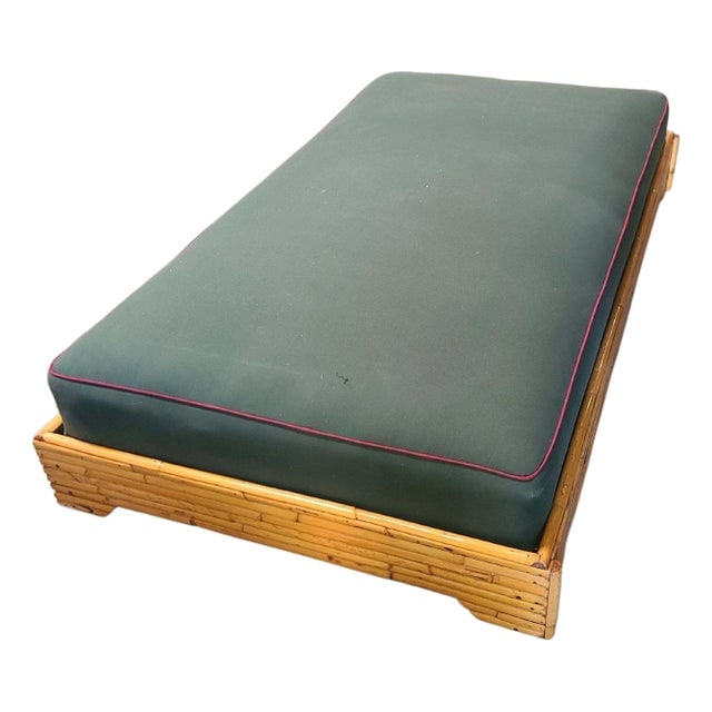 Restored Mid-Century Stacked Rattan Bed Sofa Daybed (1 of 9)