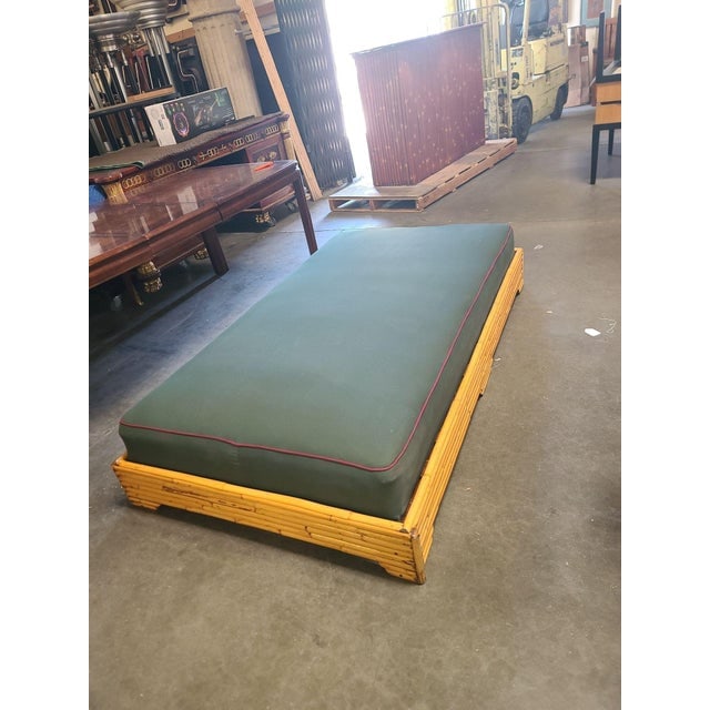Restored Mid-Century Stacked Rattan Bed Sofa Daybed - 3