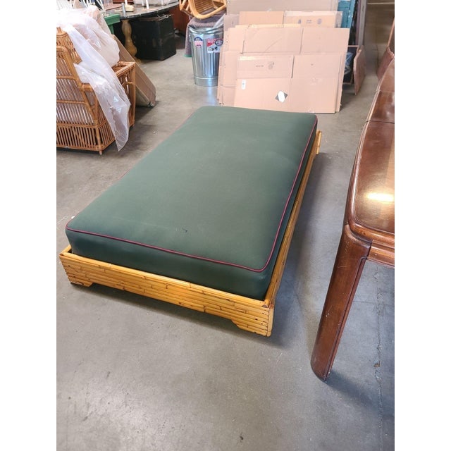 Restored Mid-Century Stacked Rattan Bed Sofa Daybed - 4