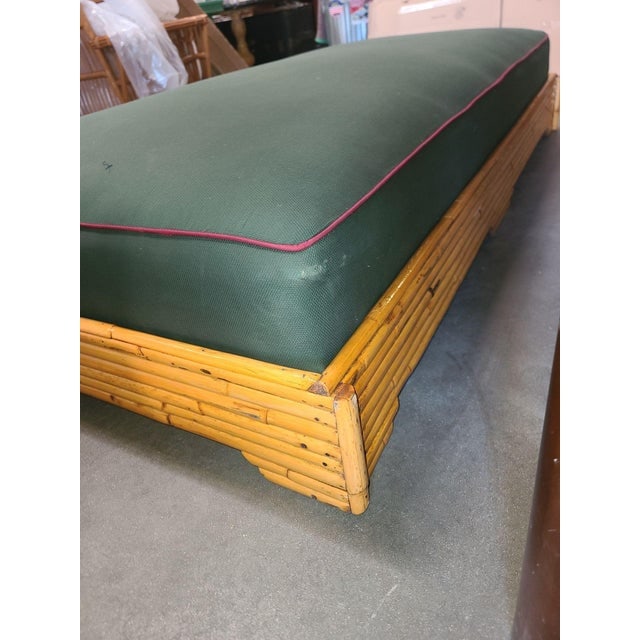 Restored Mid-Century Stacked Rattan Bed Sofa Daybed - 6