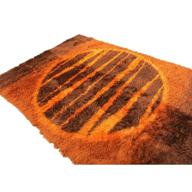 Supernova Shag Rug With Abstract Design, Circa 1970 - 3