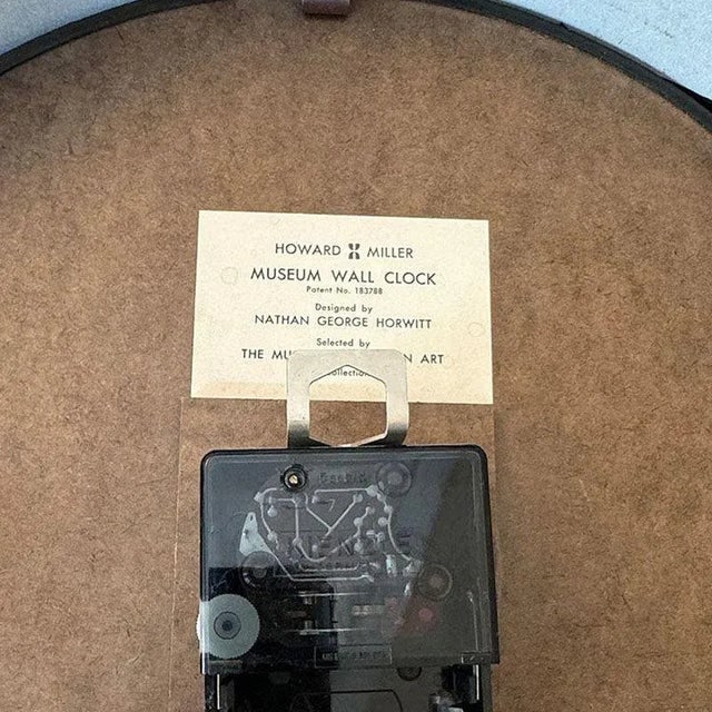 1970 Museum Wall Clock by Nathan Horwitt for Howard Miller - 10