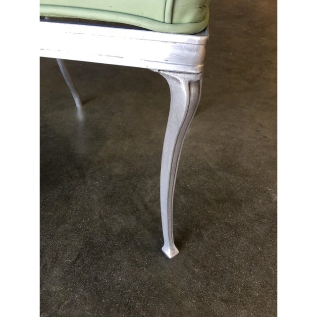 Art Deco Silver Tone Casted Aluminum Spiderweb Side Chair, Pair - 7