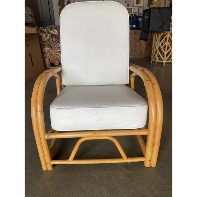 Restored 1940's Transition Rattan Recliner Lounge Chair - 3